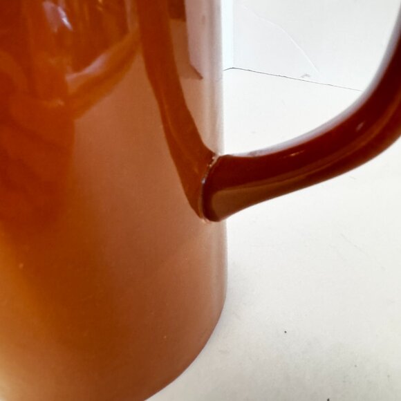 Style House Japan Ironstone Monterrey Brown Coffee Teapot Tall Pitcher Lid Vtg - Picture 7 of 15